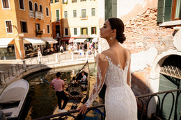 Mermaid Wedding Dress with Illusion Sleeves and Beaded Lace