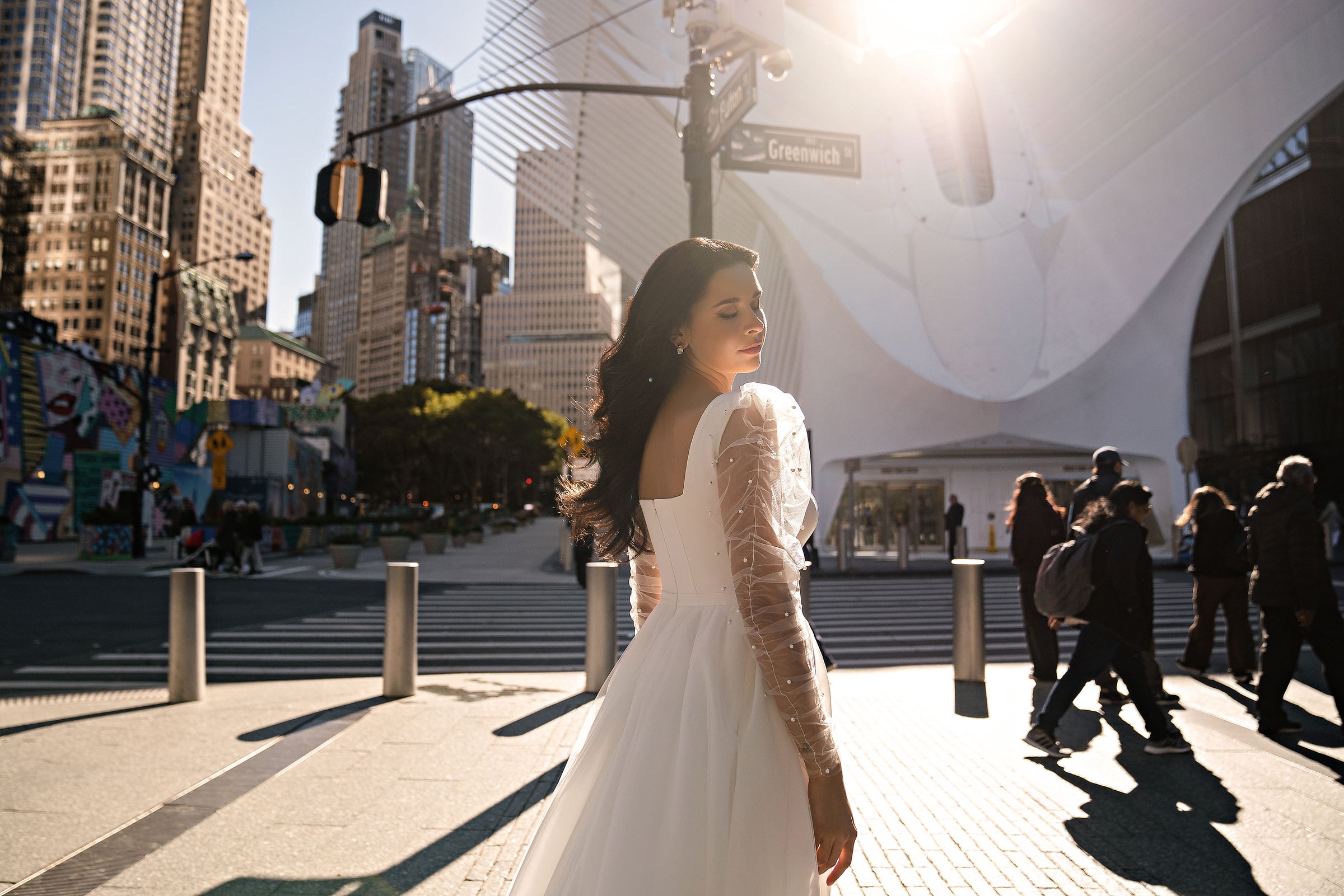 A-Line Tulle Wedding Dress with Square Neckline