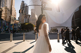A-Line Tulle Wedding Dress with Square Neckline
