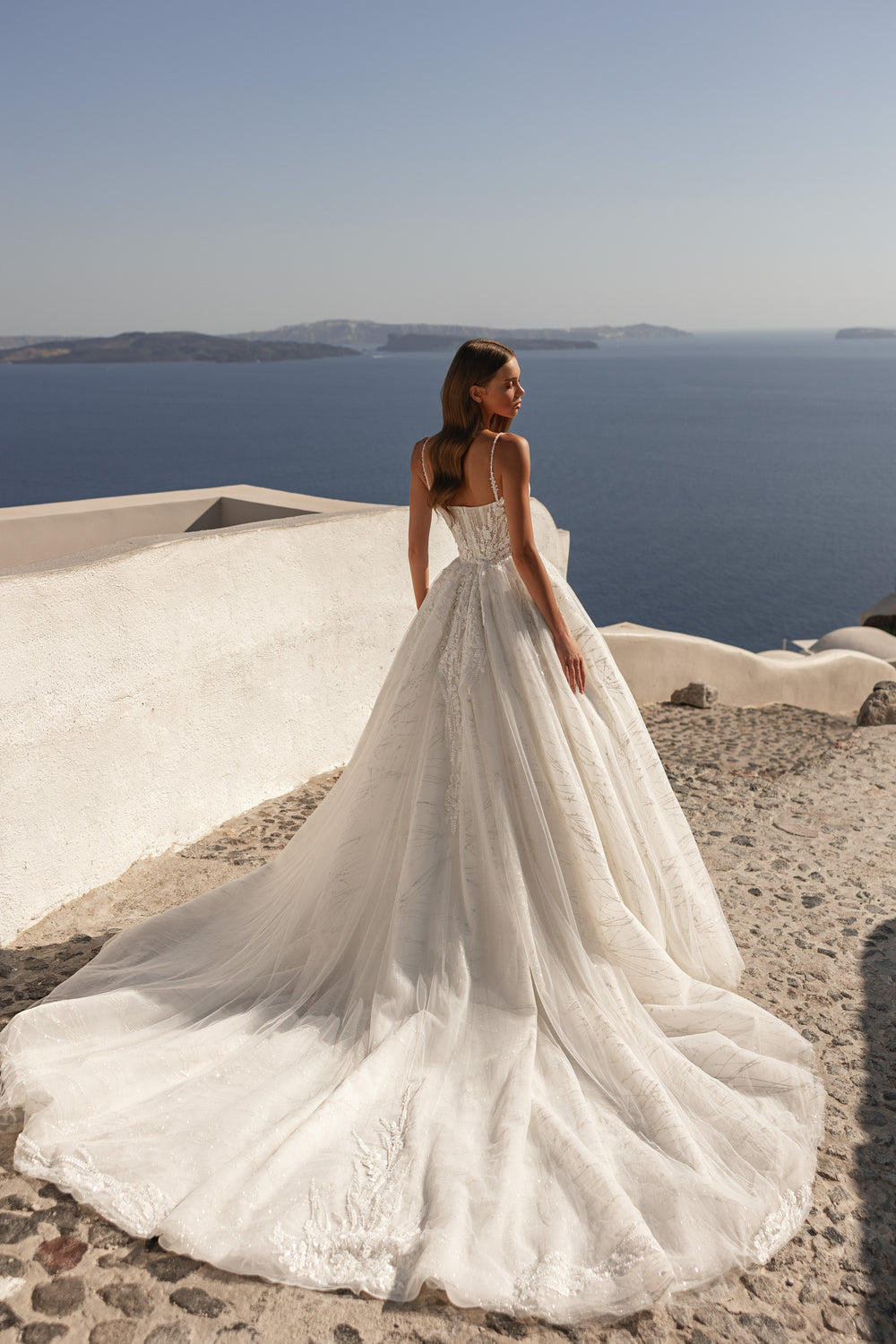 A-Line Wedding Dress with Beaded Lace Bodice