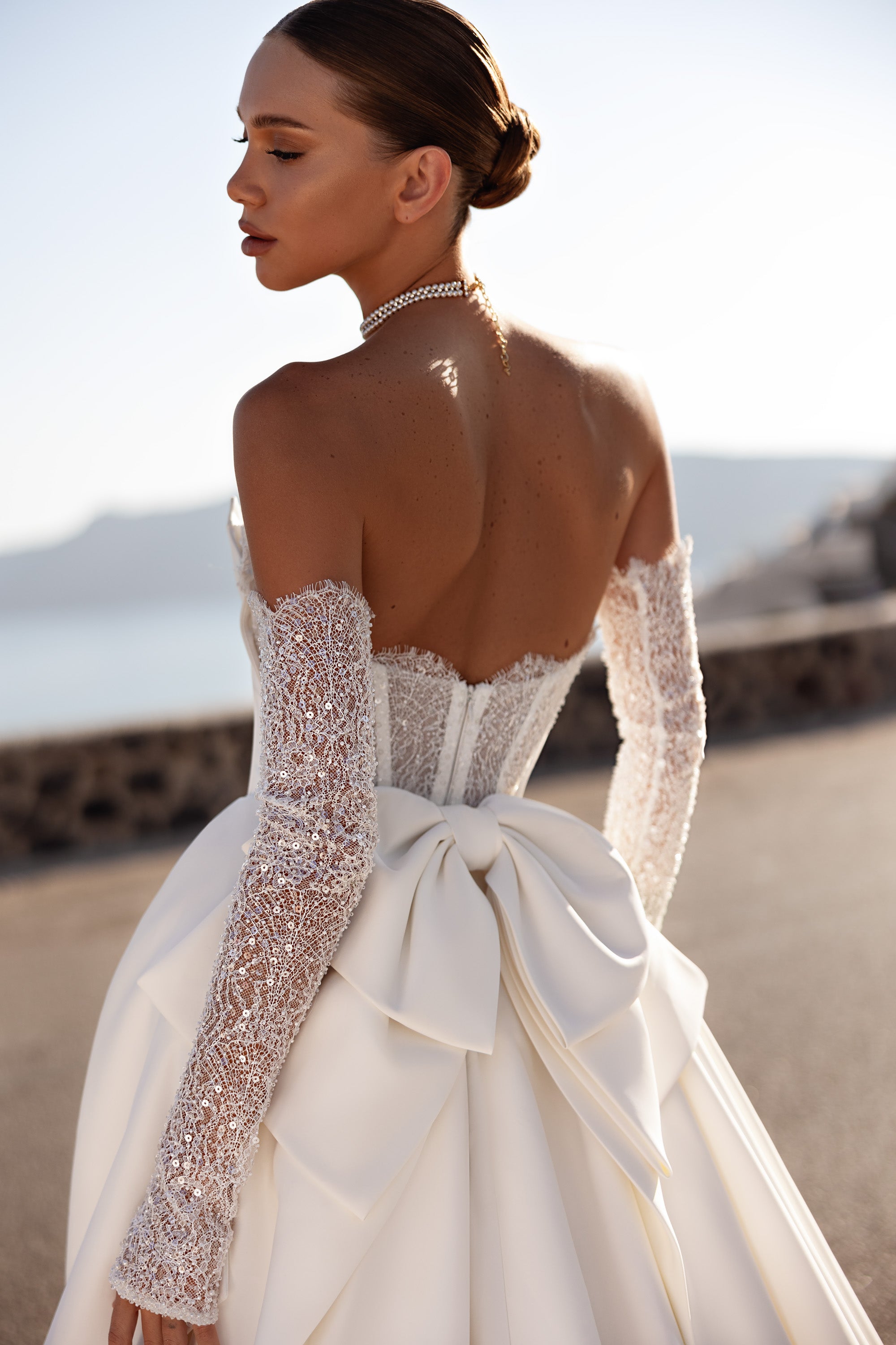 Ball Gown Wedding Dress with Detachable Lace Sleeves