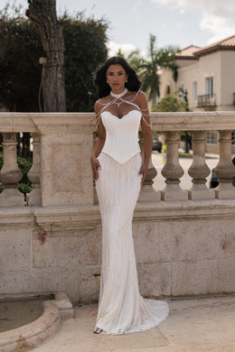 Mermaid Wedding Dress with Sweetheart Corset Bodice