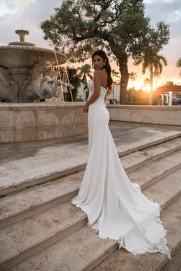 Mermaid Wedding Dress with Lace Corset Bodice