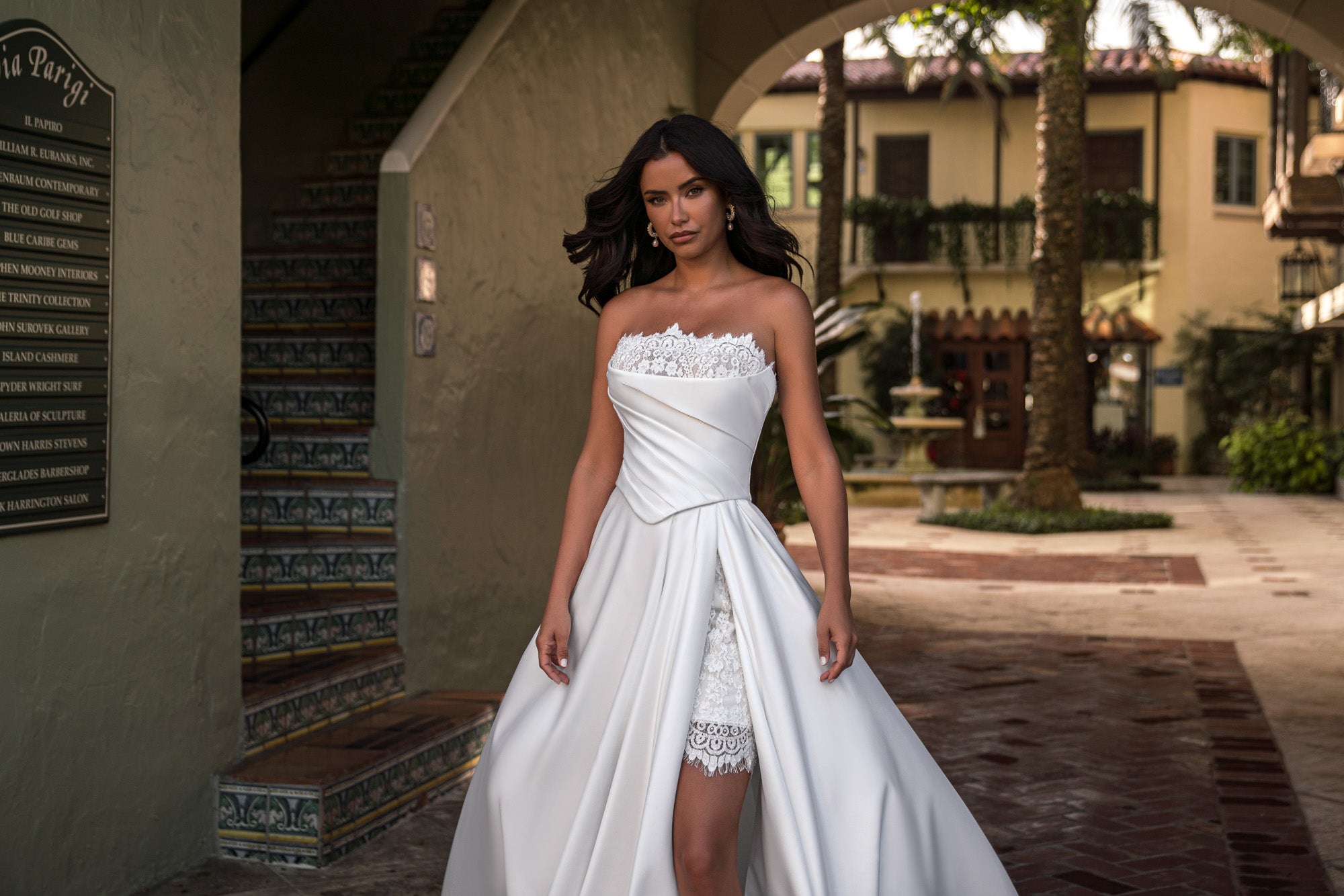 A-Line Wedding Dress with Detachable Overskirt