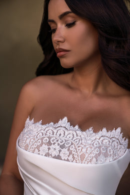 A-Line Wedding Dress with Detachable Overskirt