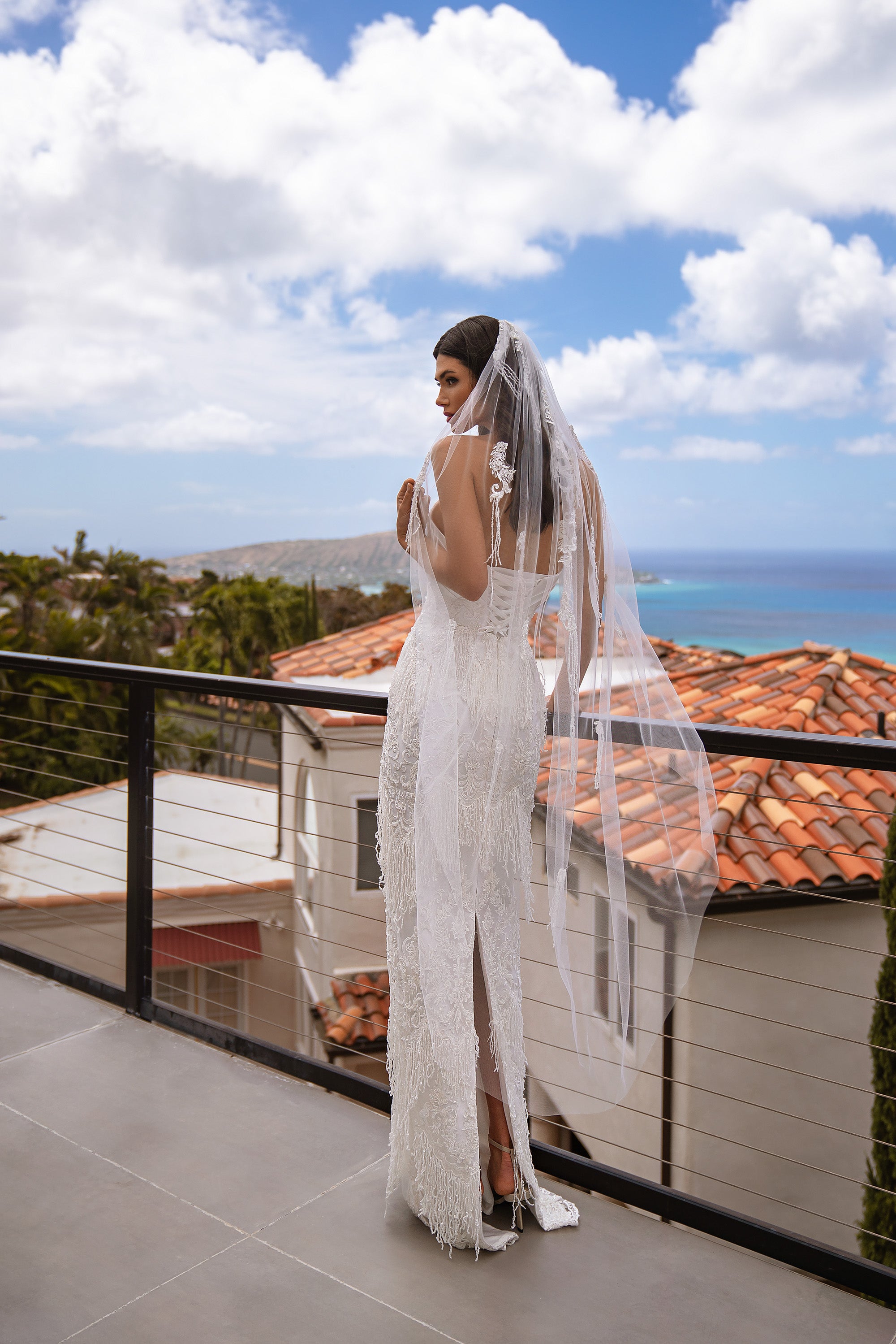 Exquisite 1.5x1.5m Mesh Veil Bundle with Guipure Embroidery and Beads/Sequins