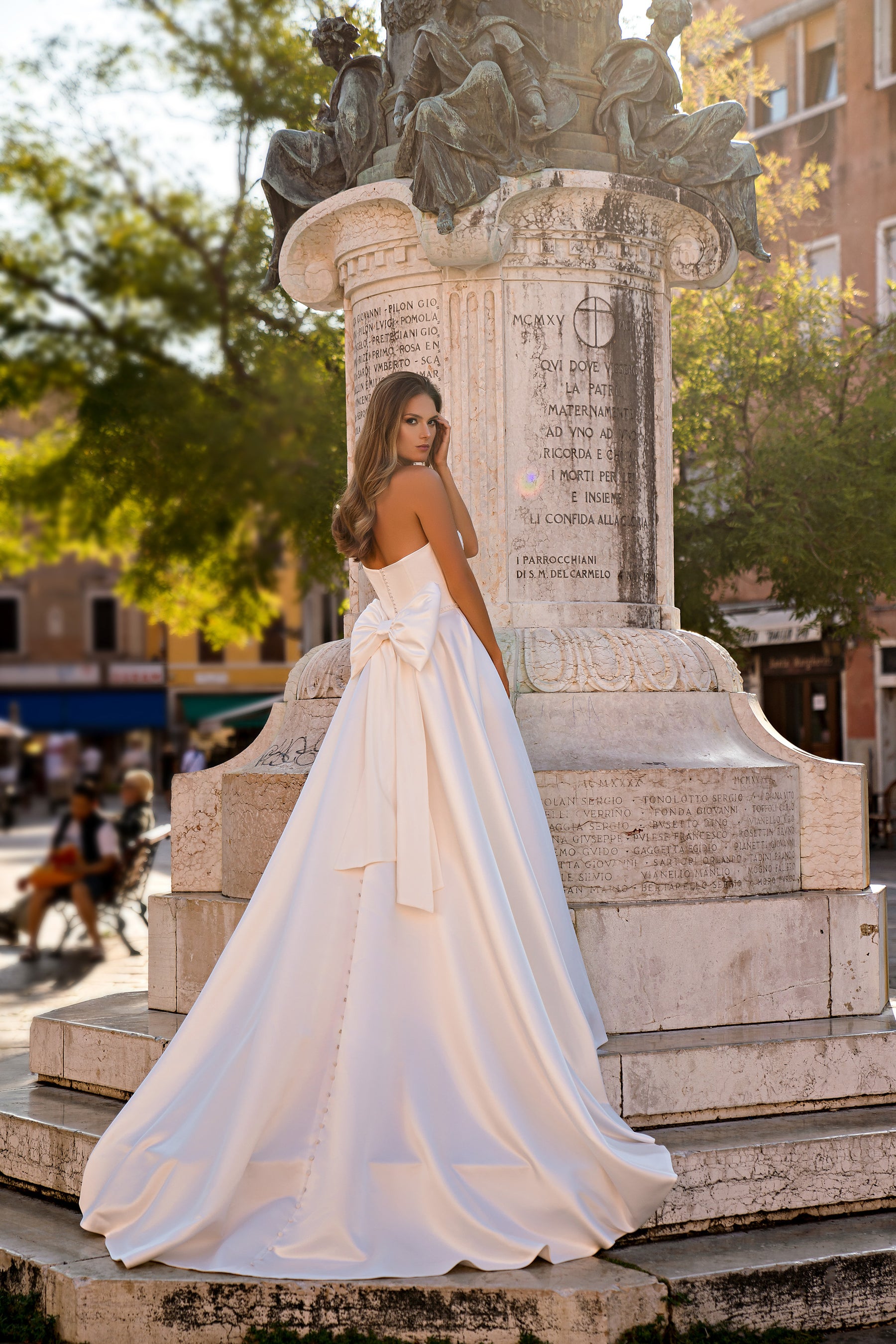 Satin Ball Gown Wedding Dress with Beaded Sweetheart Bodice