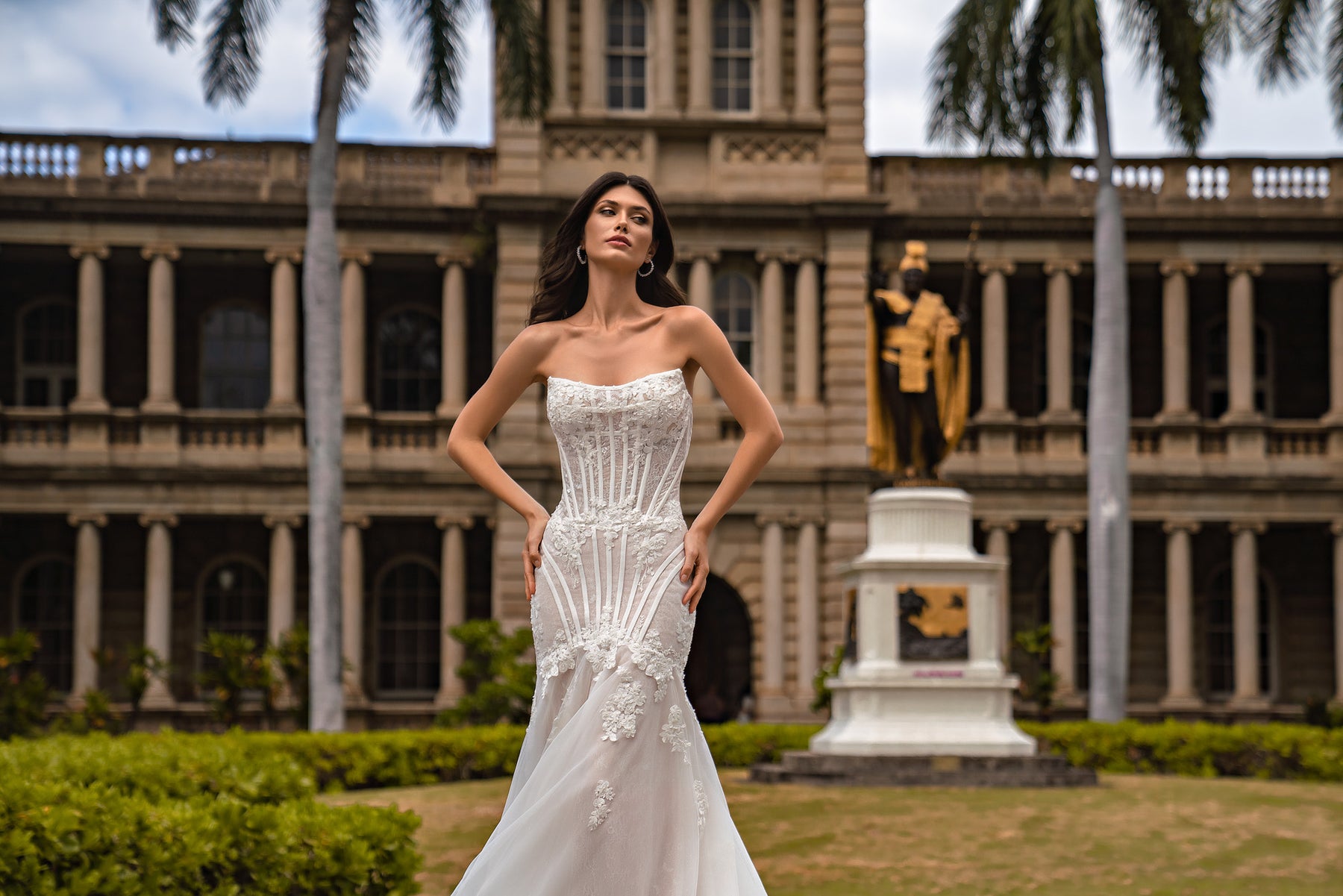 Mermaid Wedding Dress with Strapless Corset Bodice