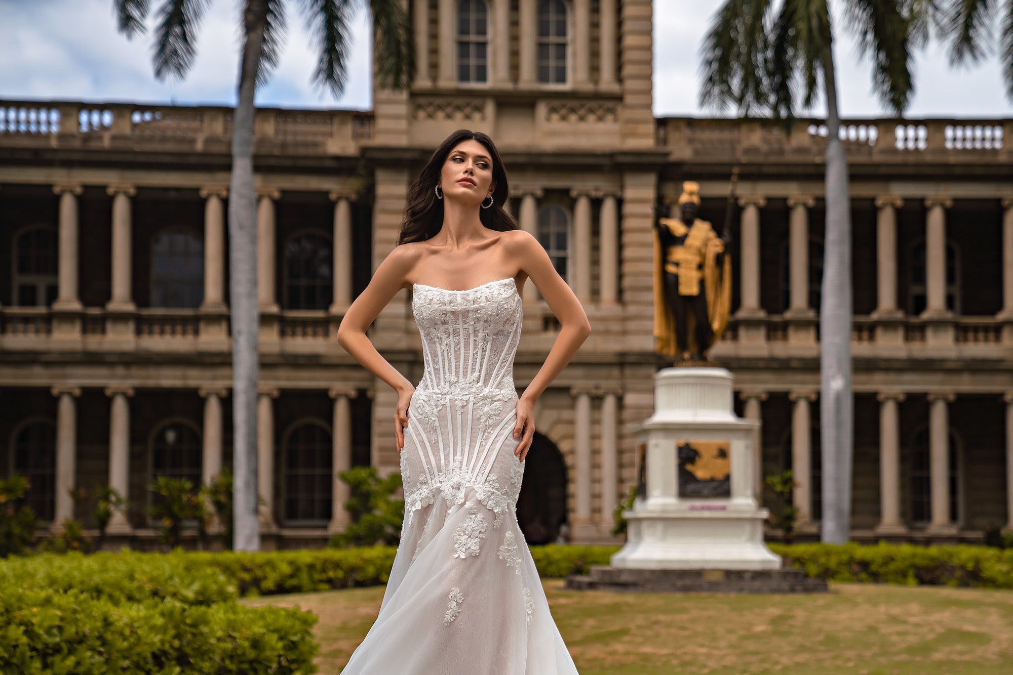 Mermaid Wedding Dress with Strapless Corset Bodice