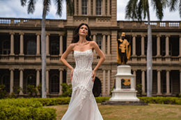 Mermaid Wedding Dress with Strapless Corset Bodice