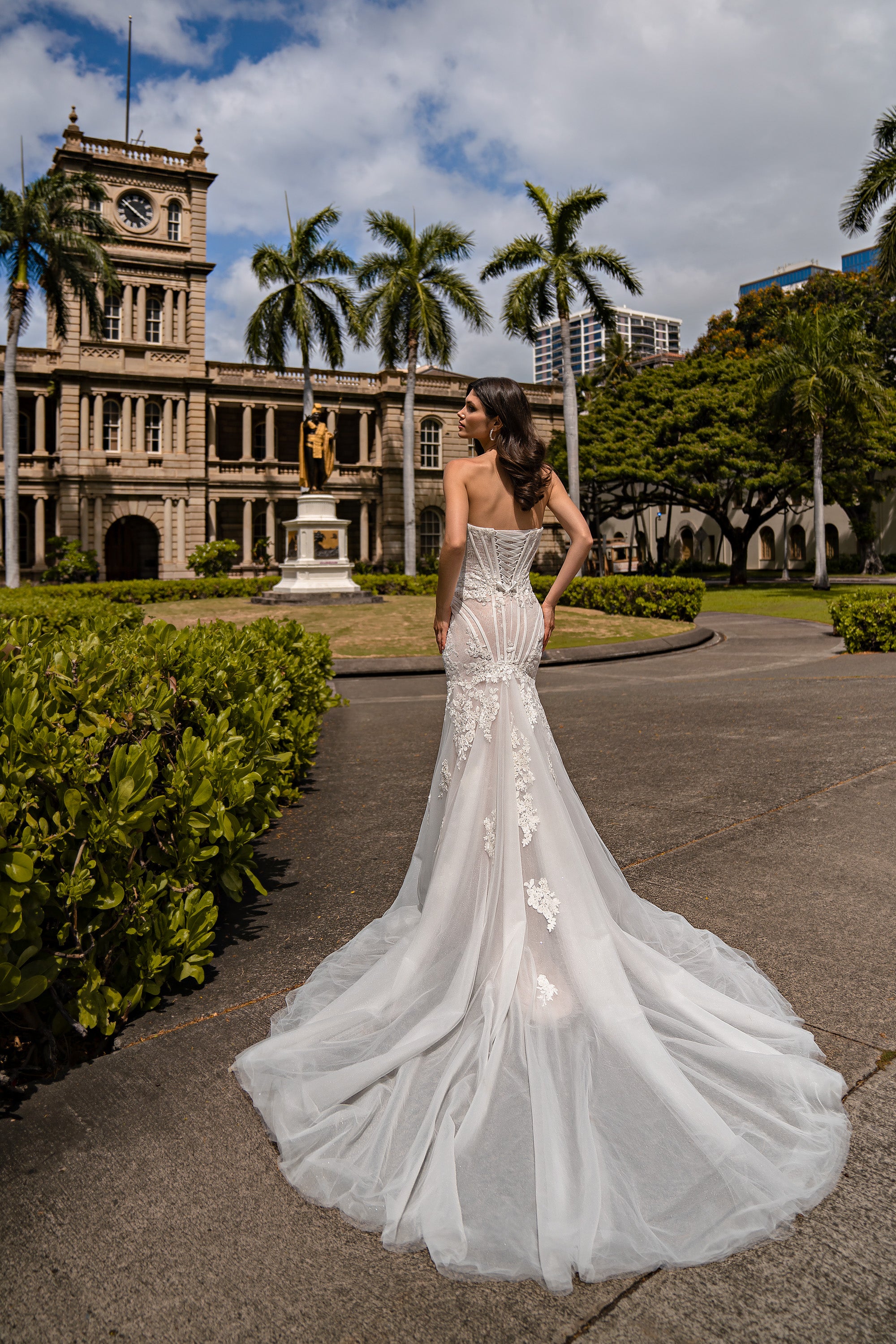 Mermaid Wedding Dress with Strapless Corset Bodice