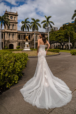 Mermaid Wedding Dress with Strapless Corset Bodice