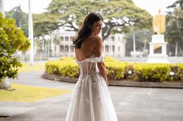 A-Line Wedding Dress with Sweetheart Neckline and Slit