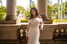 Mermaid Wedding Dress with Detachable Off-Shoulder Bolero