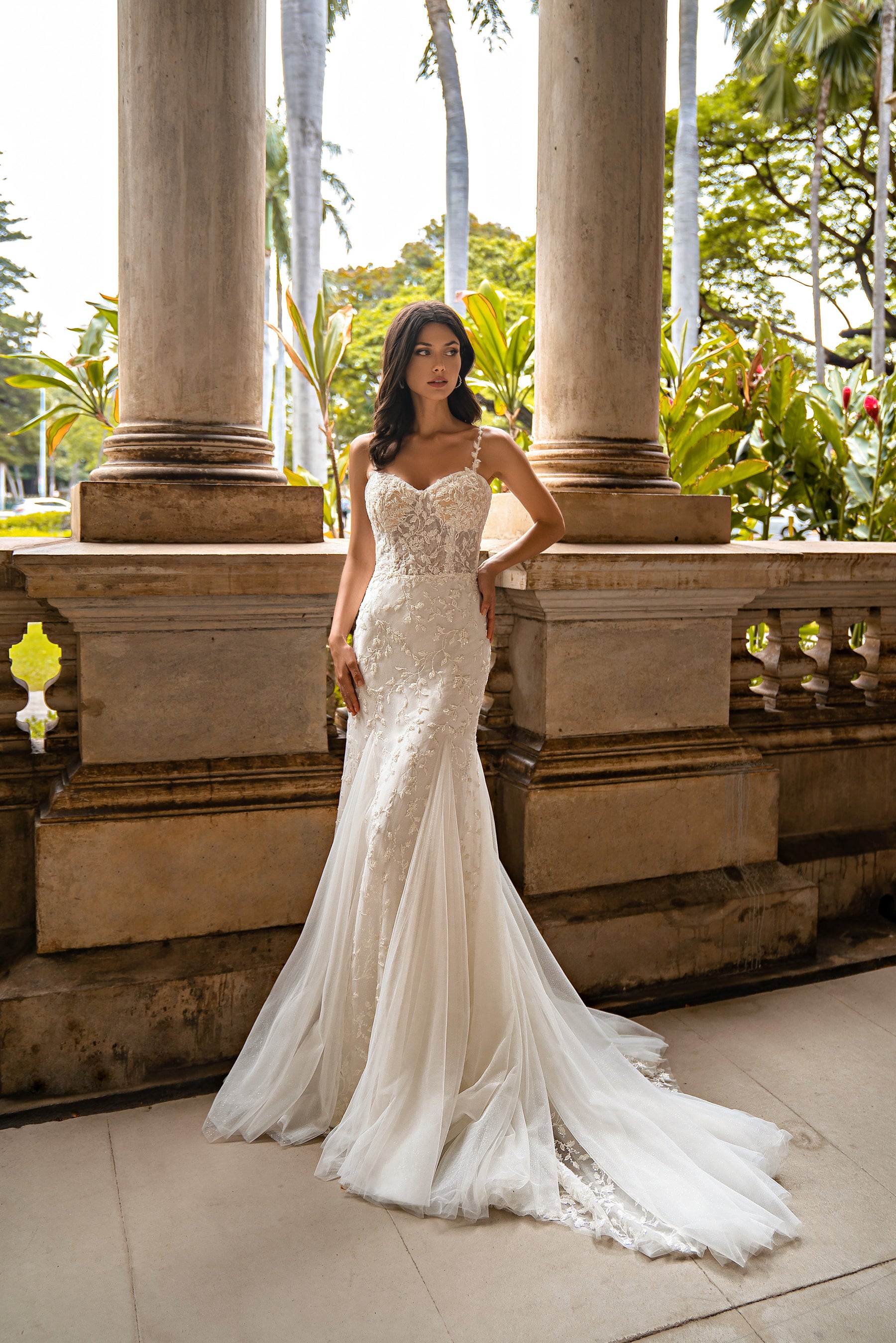 Mermaid Wedding Dress with Detachable Off-Shoulder Bolero