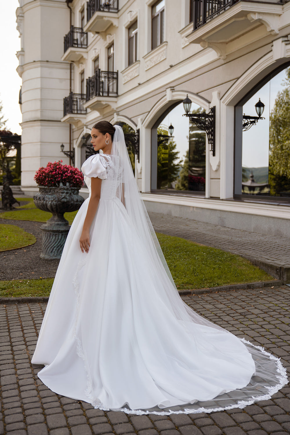 Ball Gown Wedding Dress with Detachable Lace Bolero
