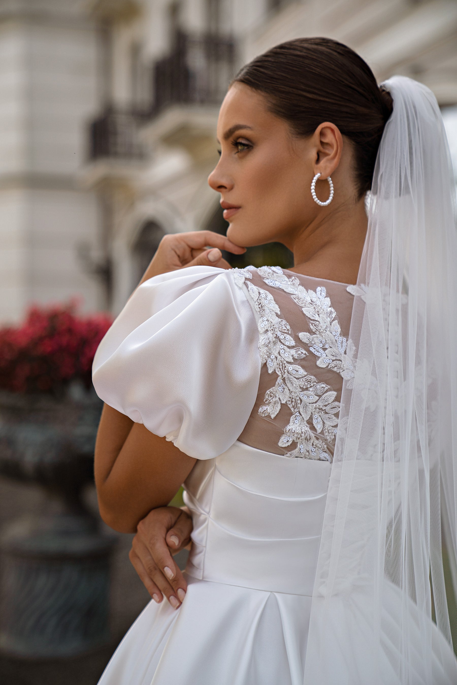 Ball Gown Wedding Dress with Detachable Lace Bolero