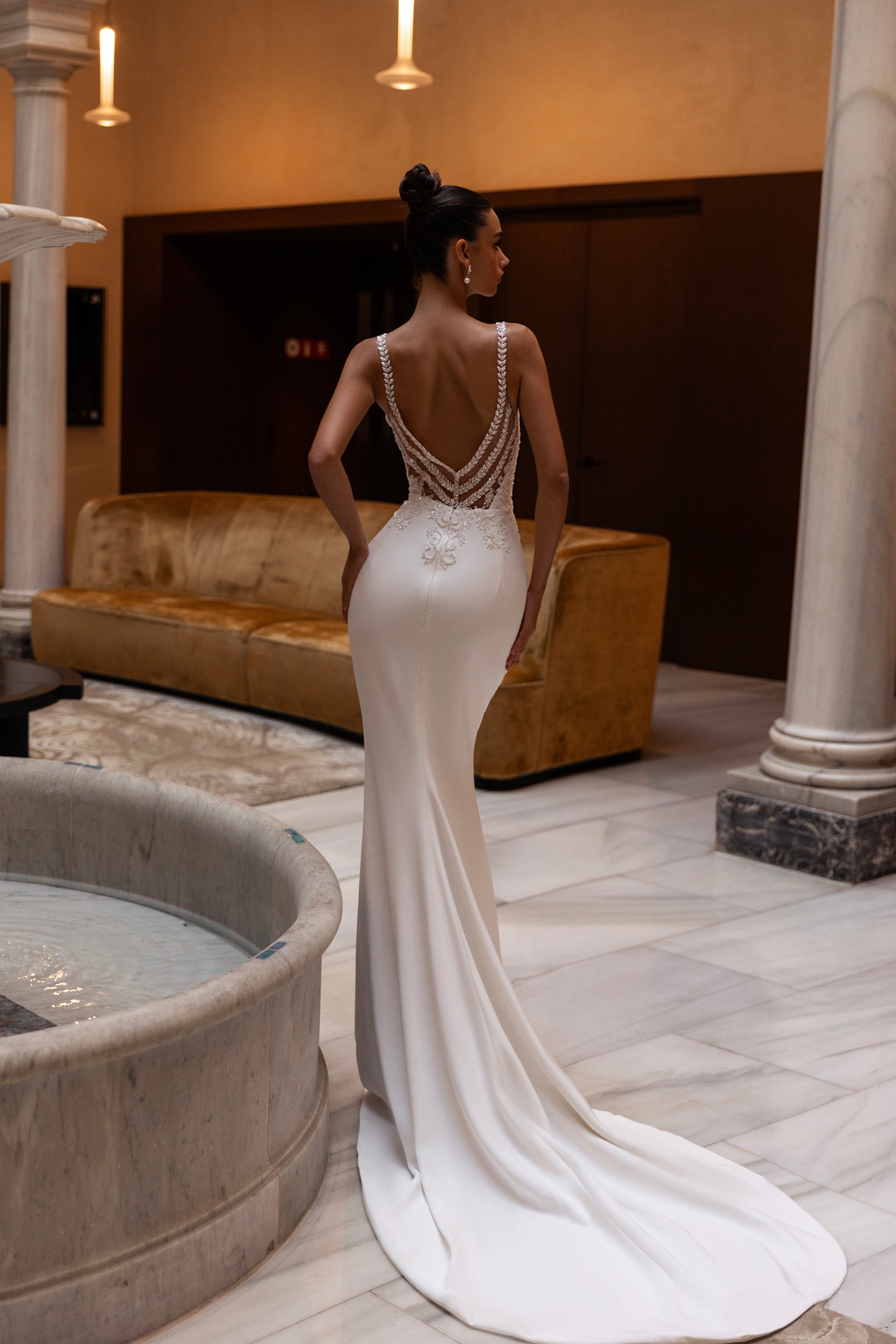 Mermaid Wedding Dress with Detachable Cape