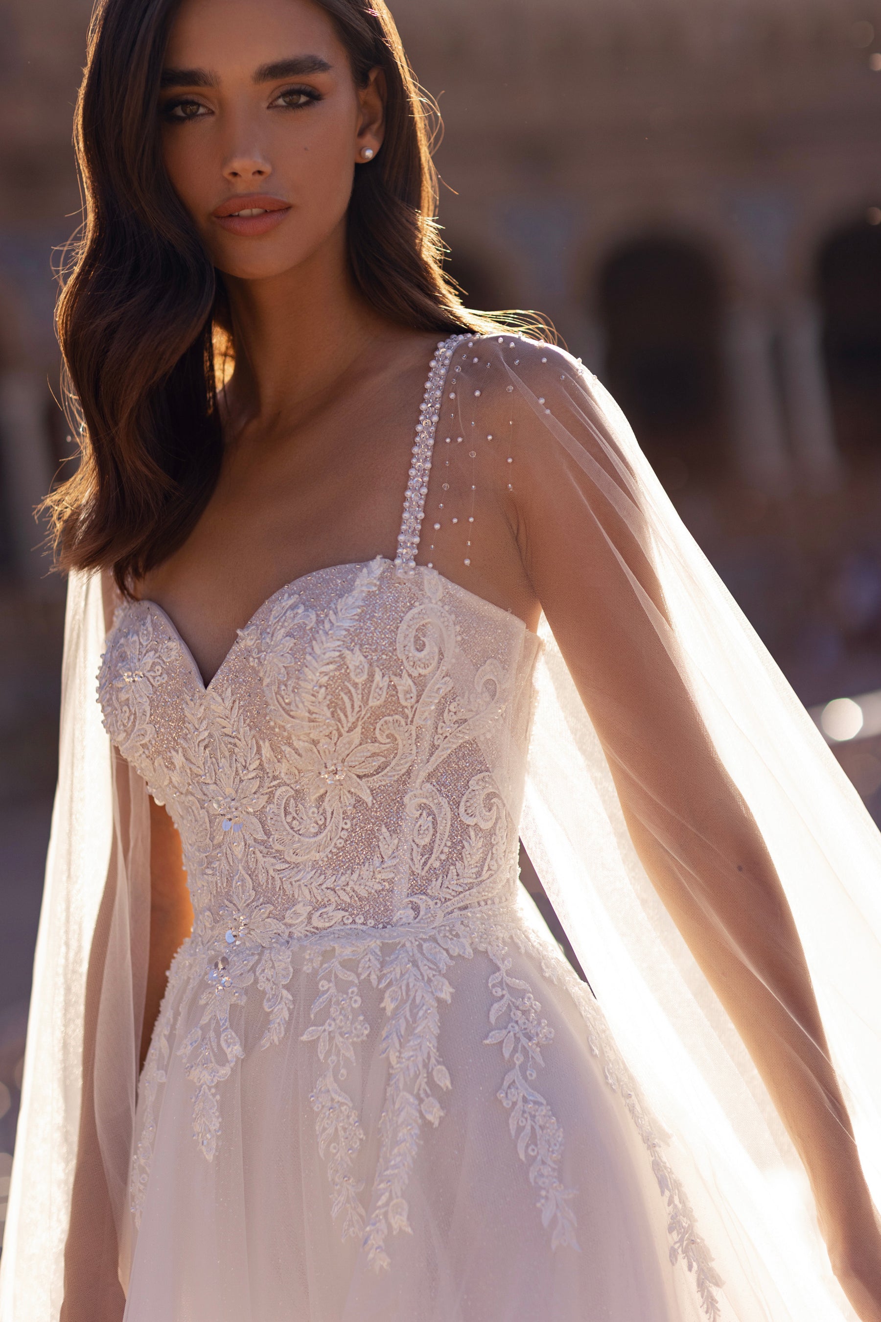 A-Line Wedding Dress with Beaded Sweetheart Bodice