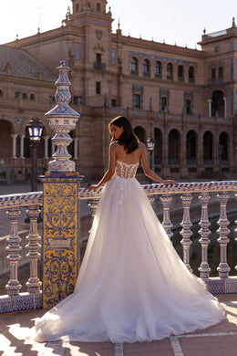 A-Line Wedding Dress with Beaded Sweetheart Bodice