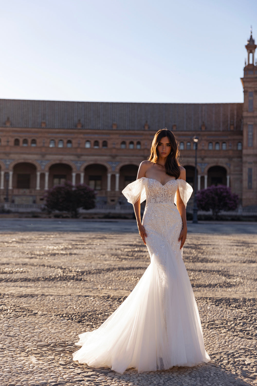 Mermaid Wedding Dress with Beaded Sweetheart Bodice