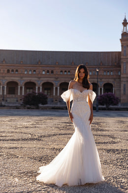 Mermaid Wedding Dress with Beaded Sweetheart Bodice