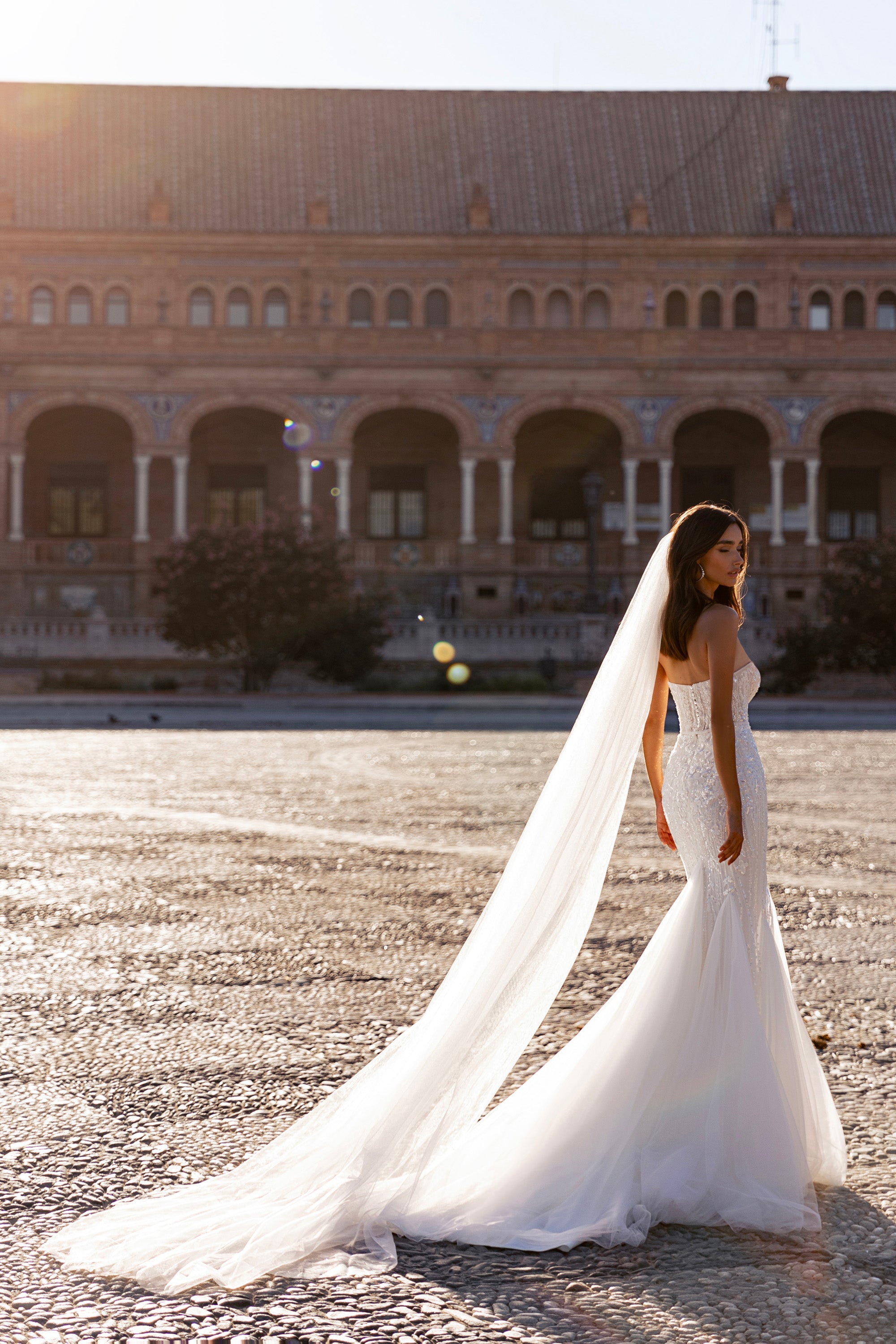 Mermaid Wedding Dress with Beaded Sweetheart Bodice