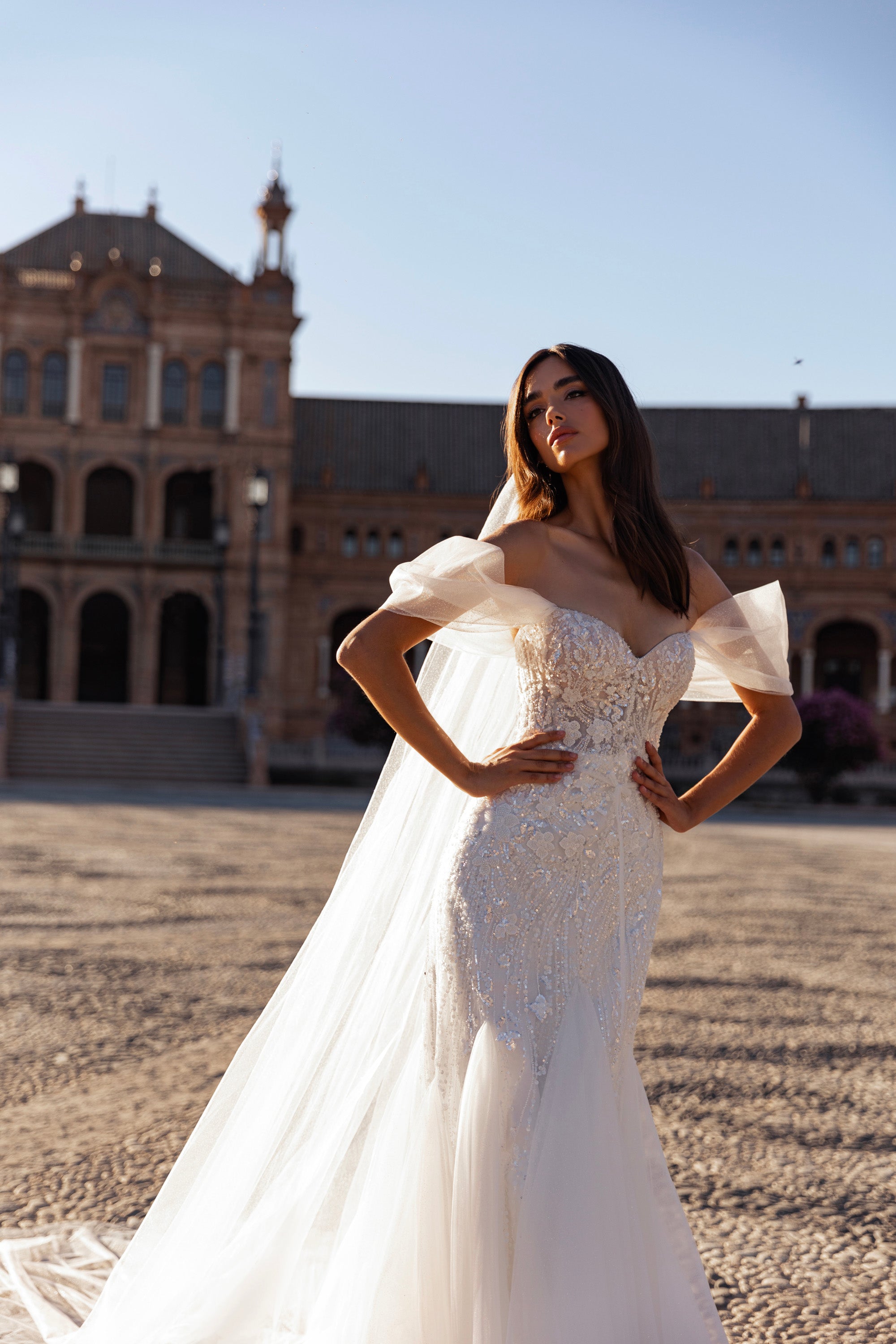 Mermaid Wedding Dress with Beaded Sweetheart Bodice