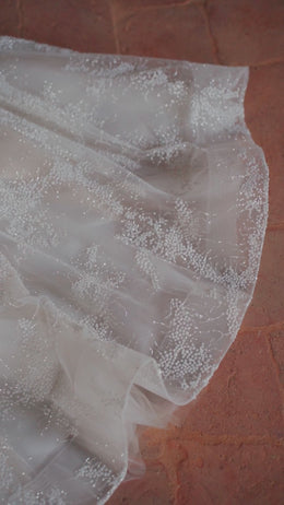 A-Line Sweetheart Bridal Dress with Lacing Back, Cathedral Train and Belt at the Back
