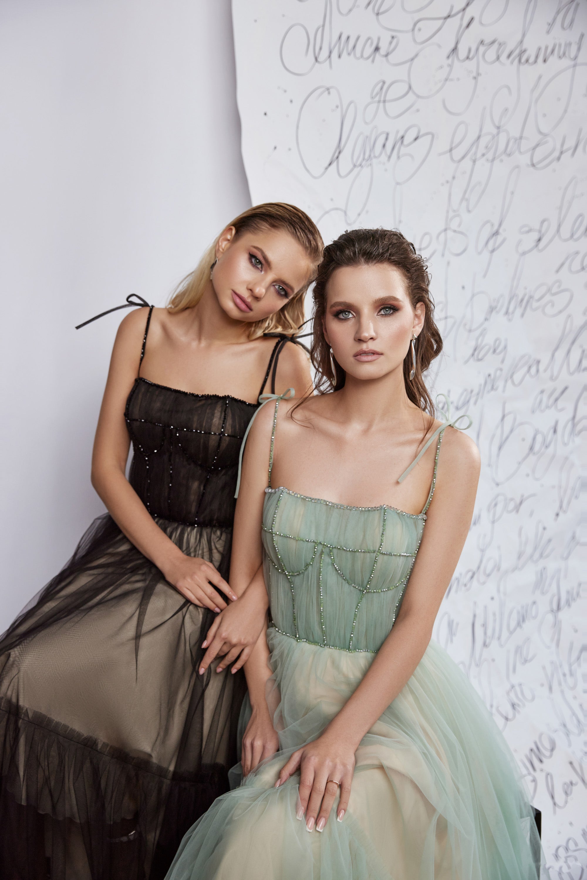 Tea-Length Prom Dress with Spaghetti Straps and Lace-Up Back
