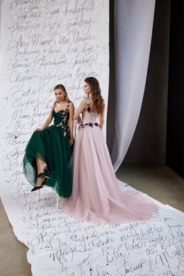 Women's Sweetheart Neckline Prom Dress with 3D Lace and Floral Lacing Back