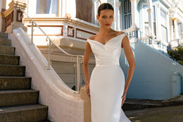 Mermaid Wedding Dress with Off-The-Shoulder Neckline