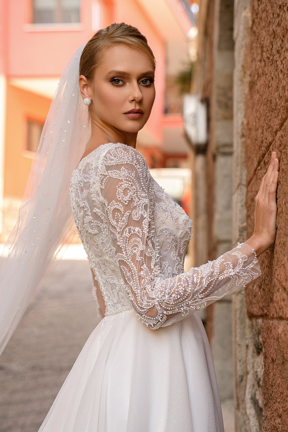 Hand-Embroidered Beaded & Sequined Soft Tulle Veil - 3m x 1.5m