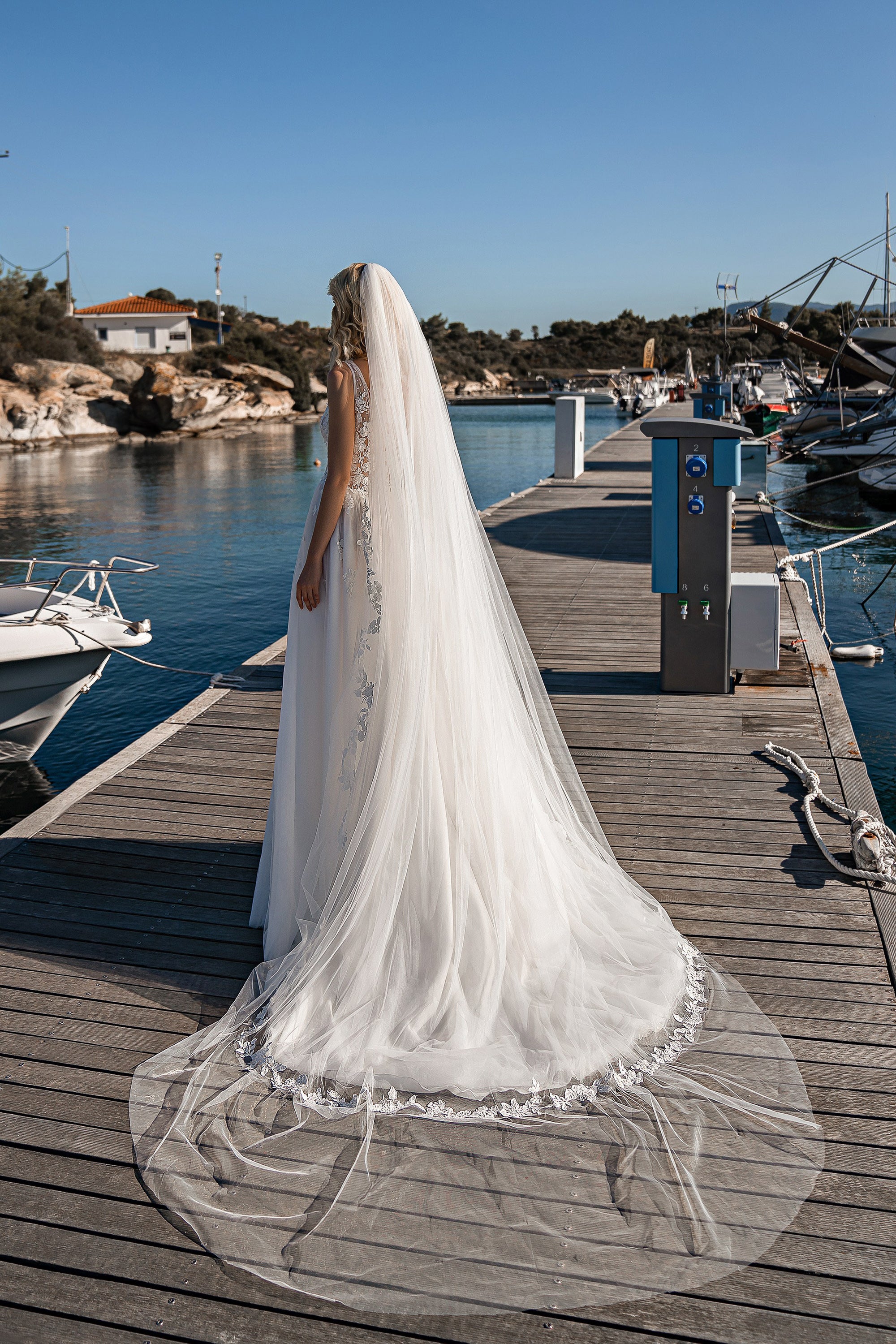 A-Line Wedding Dress with Floral Lace Bodice