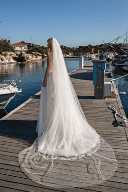 A-Line Wedding Dress with Floral Lace Bodice