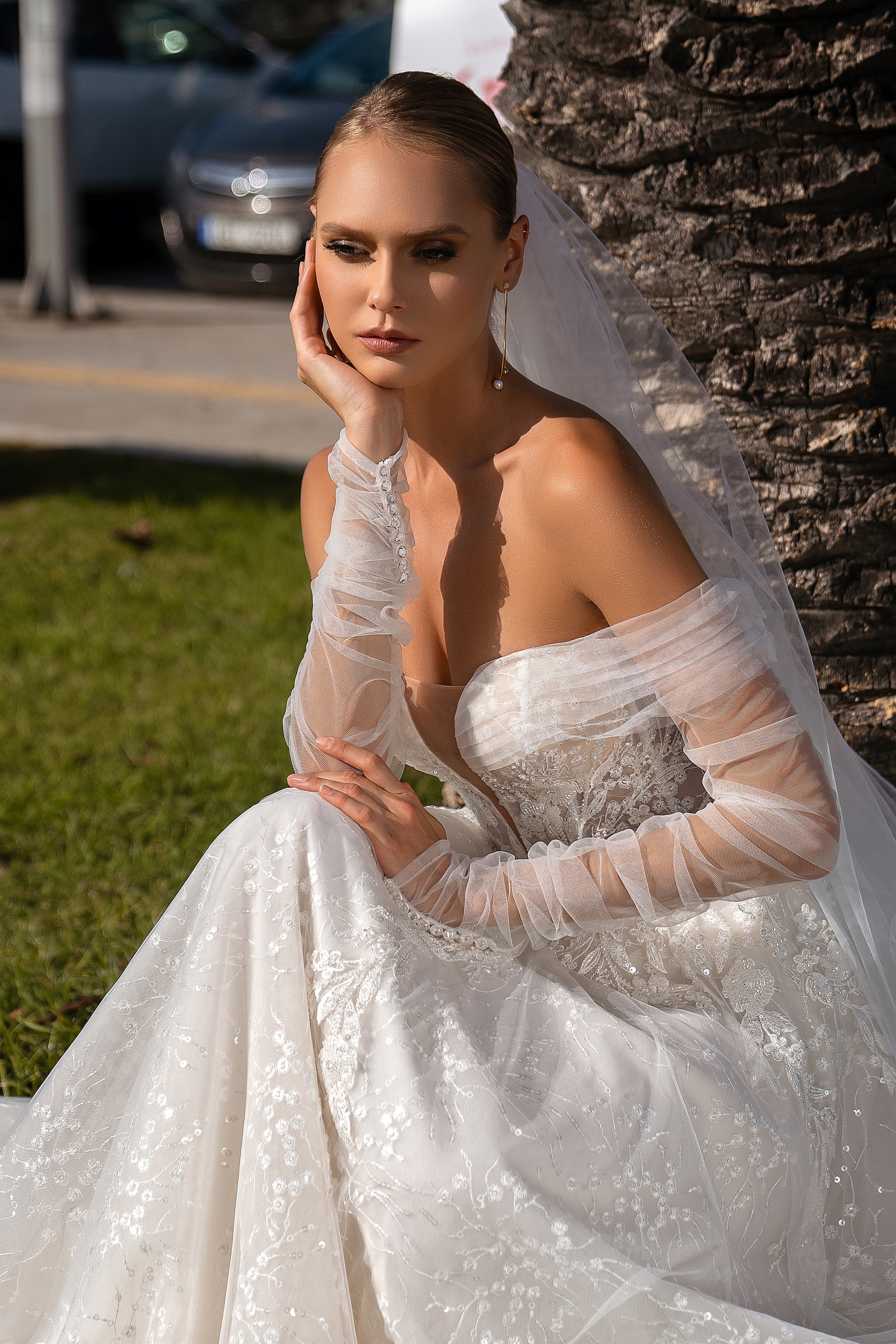 Romantic 3m x 1.5m Soft Tulle Veil with Loops at Top