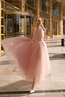 Party Dress with Open Back, Light Tulle Skirt - Perfect for Any Occasion!