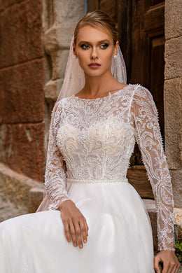 Hand-Embroidered Beaded & Sequined Soft Tulle Veil - 3m x 1.5m