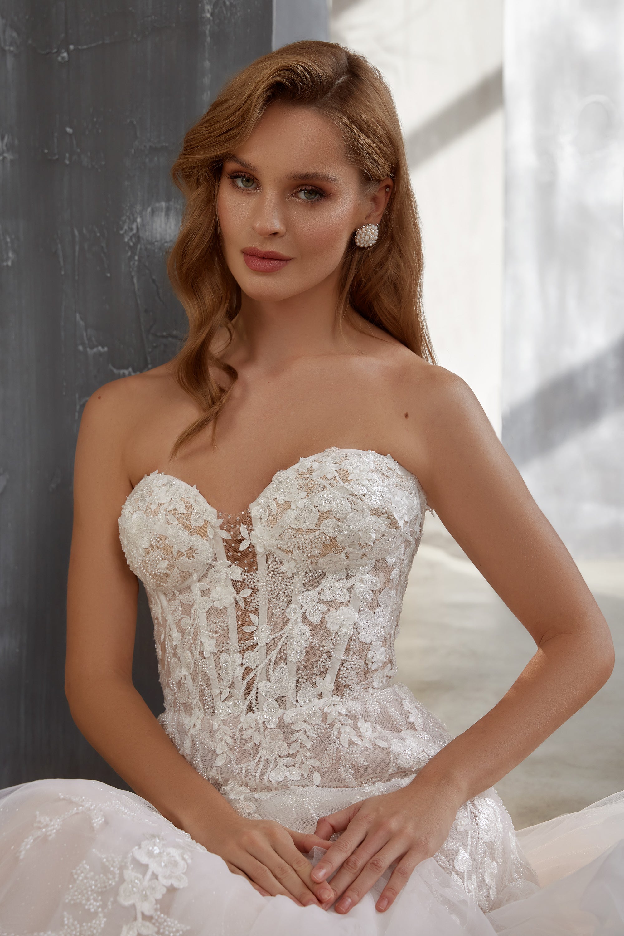 A-Line Wedding Dress with Detachable Illusion Sleeves
