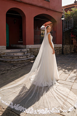 A-Line Wedding Dress with Pretty Beaded and Sequined Appliqués - Popular with Brides for a Reason