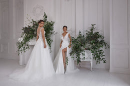 A-Line Wedding Dress with 3D Floral Appliqués