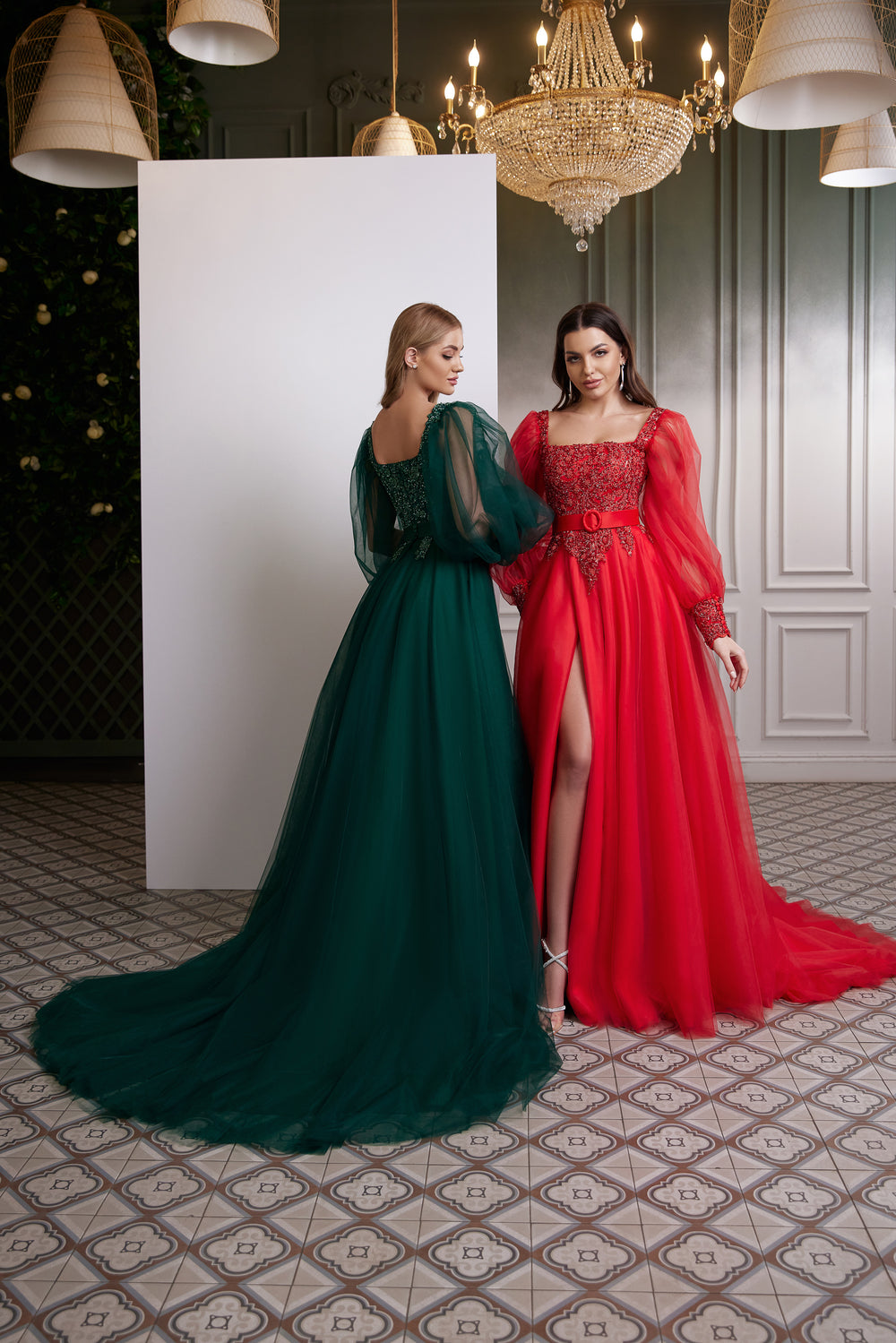 A-line Evening Dress with Beaded Bodice