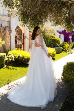 A-Line Wedding Dress with Long Lace Sleeves