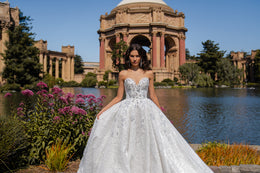 Ball Gown Wedding Dress with Detachable Lace Sleeves