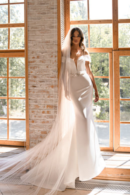 Mermaid Wedding Dress with Detachable Train