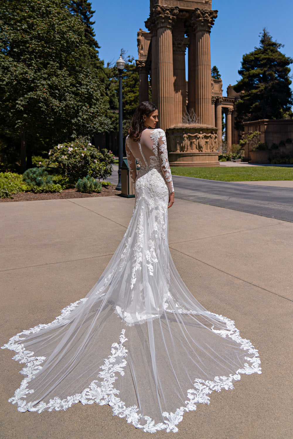 Mermaid Wedding Dress with Hand-Embroidered Beads and Crystals