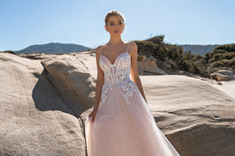 Elegant Tulle Wedding Dress with Spaghetti Straps and Court Train