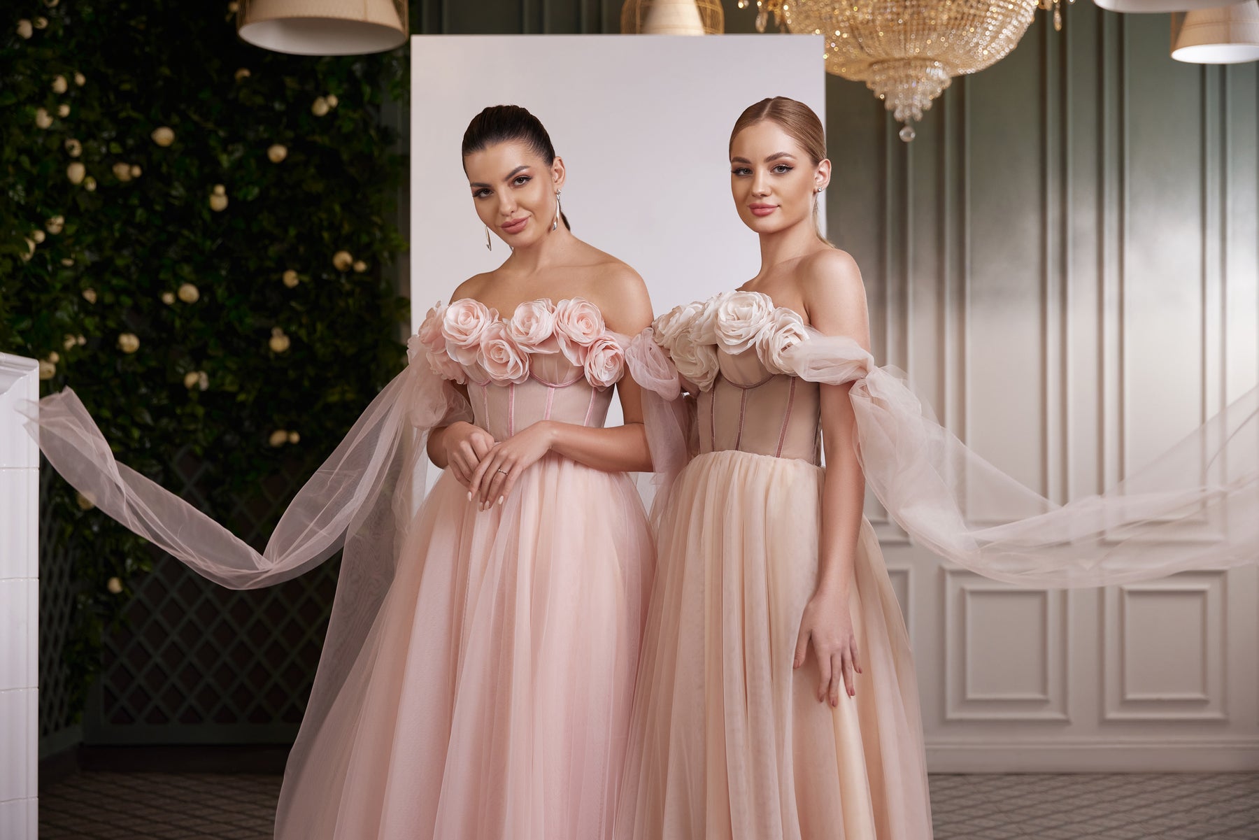 3D Flowers Decorated Tulle Dress with Lace Up Back - Perfect Prom Dress