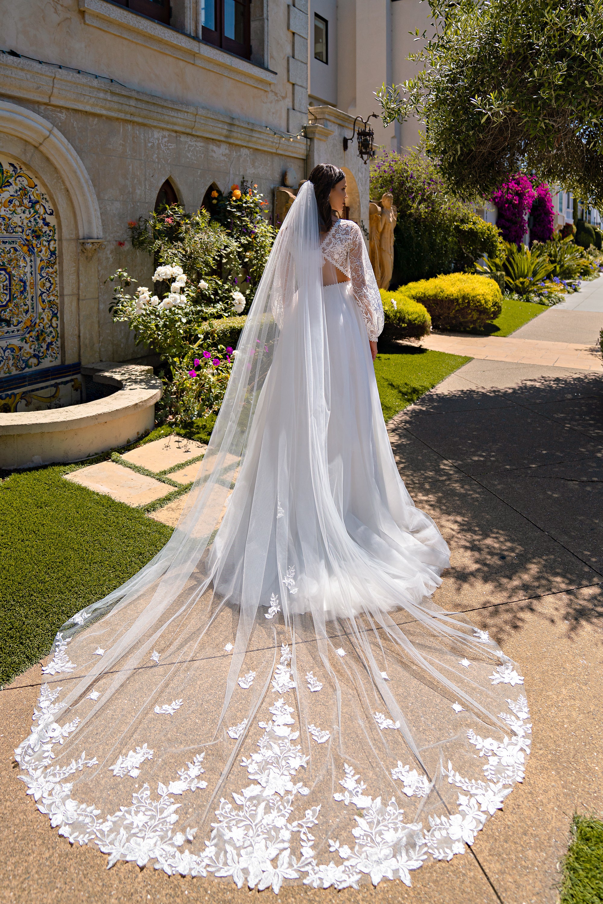 A-Line Wedding Dress with Long Lace Sleeves