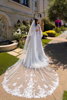 A-Line Wedding Dress with Long Lace Sleeves